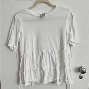 ASOS White Tiered Top